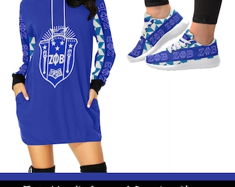 Zeta Women's Running Shoe / Shirt, black greek, probate, step show, gift