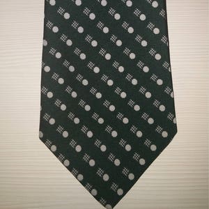 Retro vintage tie New in original package Made in 1978 in ex Yugosavia Dark green on white dots For collectors and tie fans