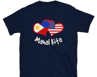 Mahal Kita I Love my Pinay Asawa Husband & Wife Filipina Philippines Flag Unisex T-Shirt