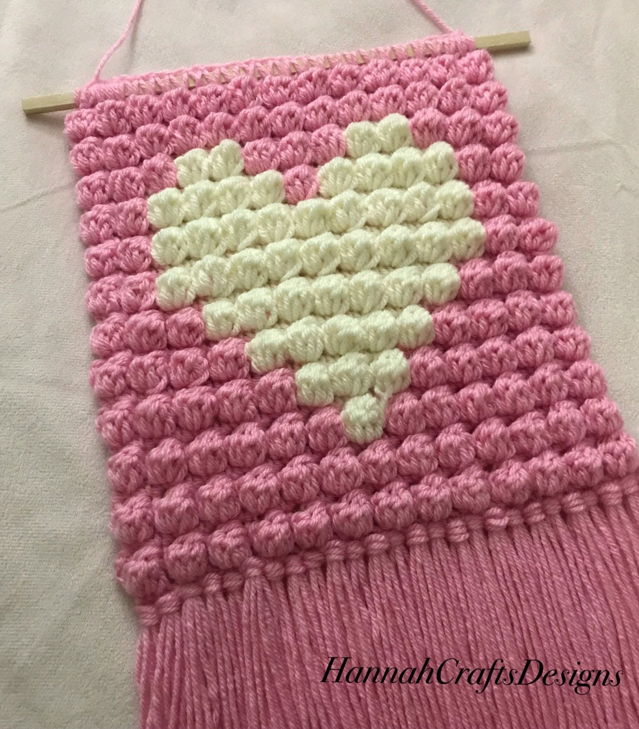 Crochet Wall Hanging Valentine Decorations Crochet Handmade Etsy
