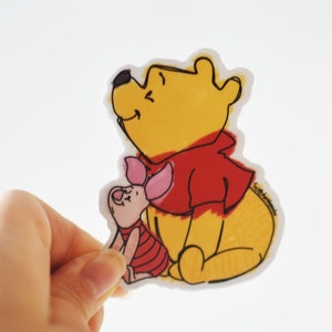 WINNIE THE POOH & Piglet - Disney Vinyl Sticker - Laptop Sticker - Waterproof Sticker - Bumper Sticker - Water Bottle Sticker