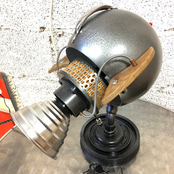 Lampe industrielle loft design recyclé déco