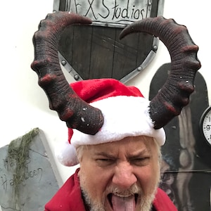 Free shipping Deluxe Krampus the Christmas Devil Hat