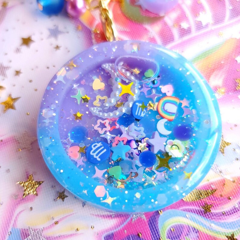 Virgo Y2k Lisa Frank Zodiac Sticker Liquid Shaker Charm Etsy Canada