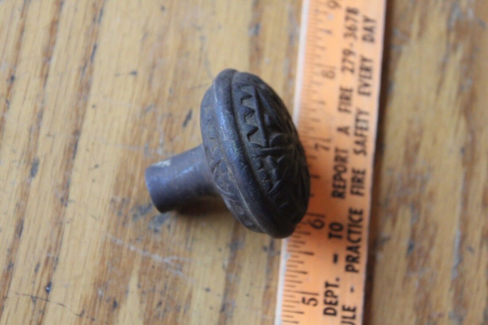 Cast iron Door knob Round Vintage Ornate design Antique Etsy