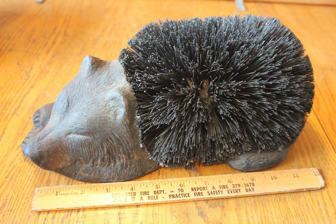 John Wright L.L. Bean Cast Iron Sleeping Bear Boot Brush Etsy