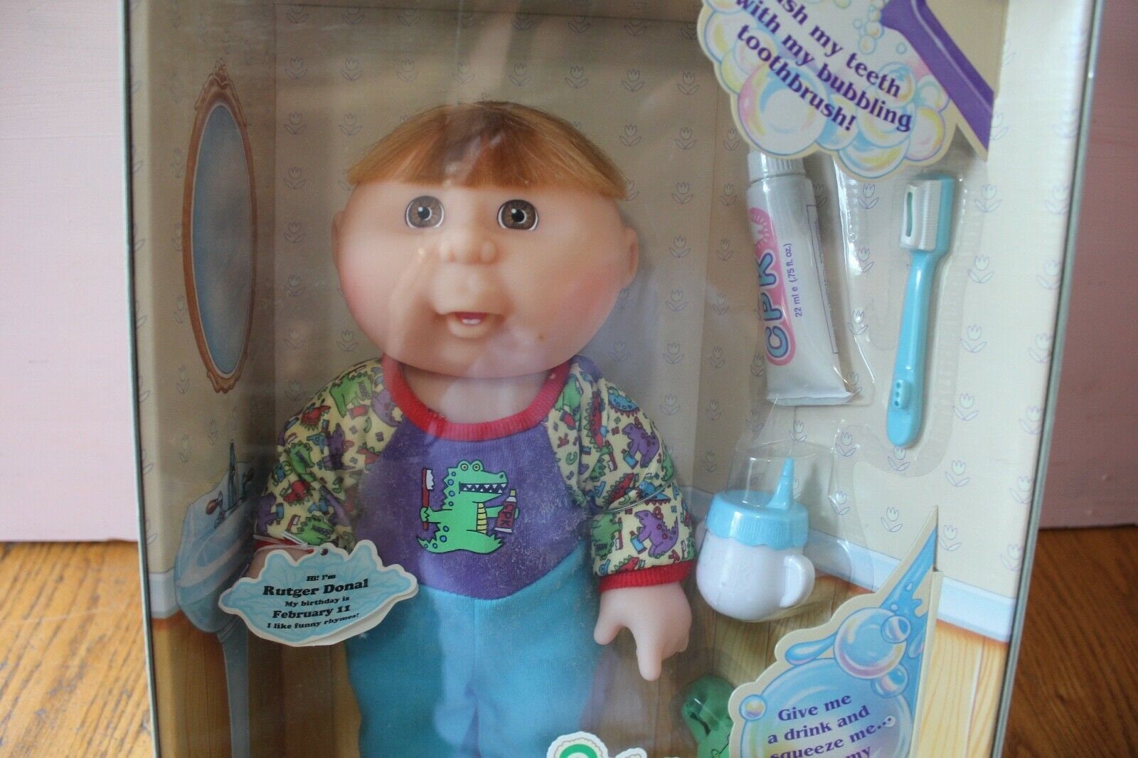 Cabbage Patch Kids 16481 Brushin Teeth Baby Boy Strawberry Etsy