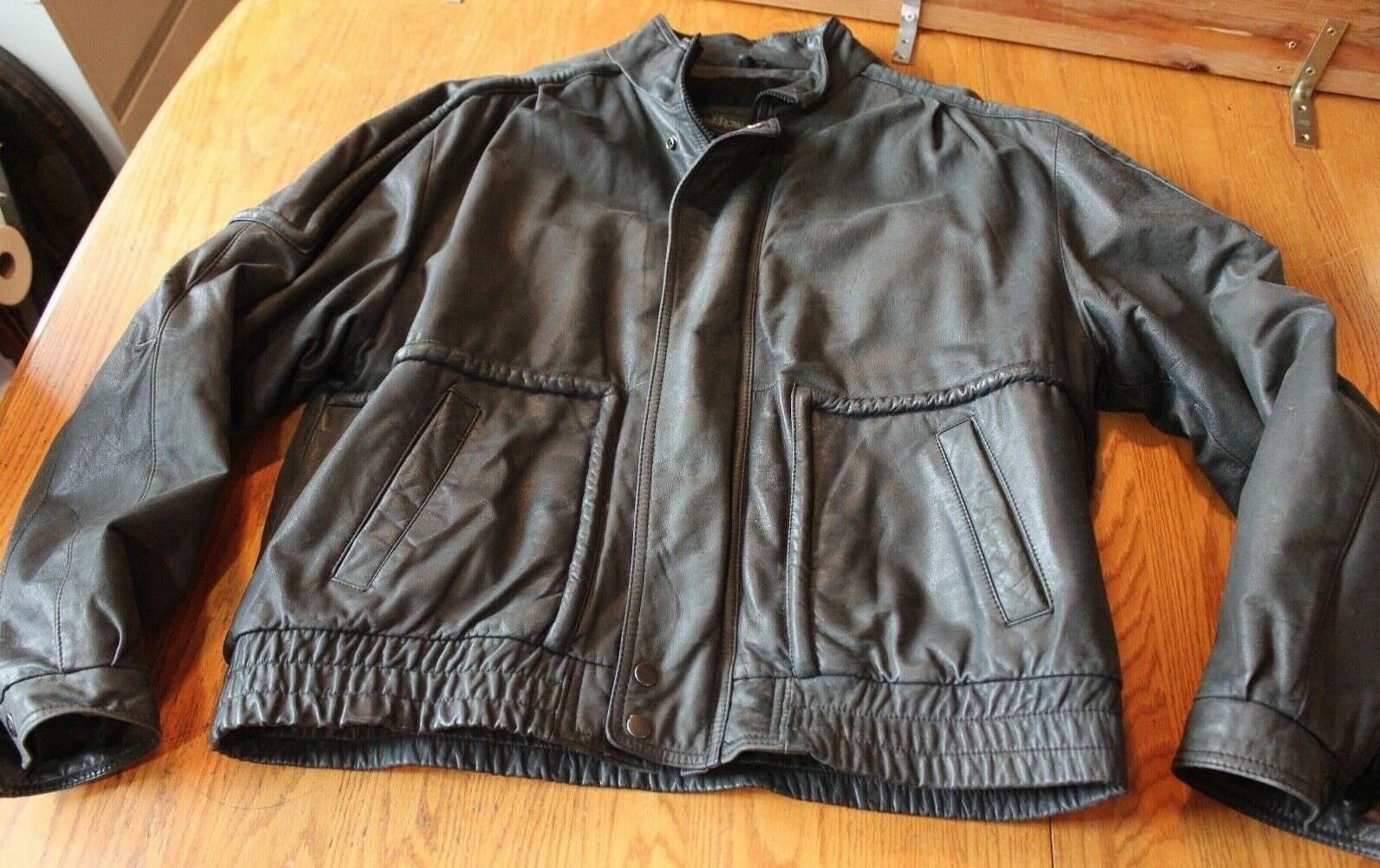 Savile Row Leather Jacket Xl Mens Bomber Jacket Flight | Etsy