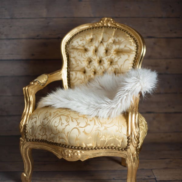 Digital newborn photographer backdrop - Golden chair throne