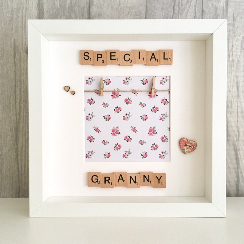 Granny Gran Nan Nanny Nana Photo Frame Birthday Scrabble