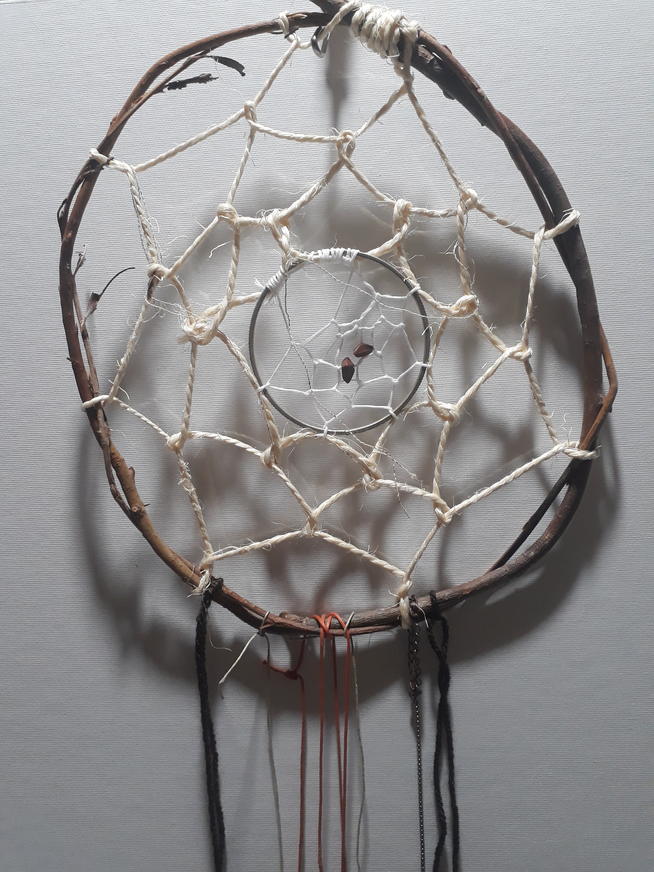 Attrape Rêve - Piège à Naturel en Osier | Saule Plume et Perles