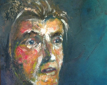 Portrait of a woman - acrylic painting