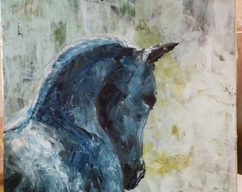 馬のオリジナルアクリル画 - 馬の絵 - アクリル画 - 動物の絵 - 動物の