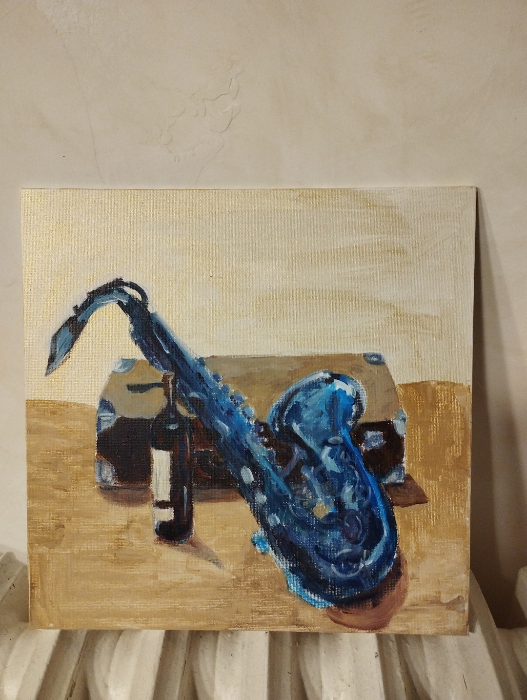 Acrylic Painting Painting Saxophone Musical Instrument - Etsy Australia