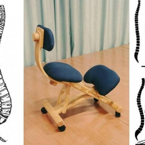 Chaise ergonomique perfectionnée, siège à genoux, chaise tendance, soulagement des maux de dos