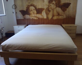 Marco de la cama, armazón de cama de madera, cama individual, Cama Somier