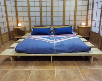 Cama Somier Kurosawa de 150, listones de cama, Soporte de colchón , Cama elegante