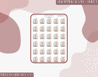 Shopping Icons Sticker Sheet