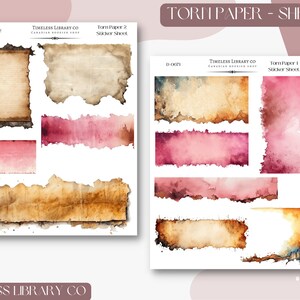 Torn Paper Decorative Sticker Sheet
