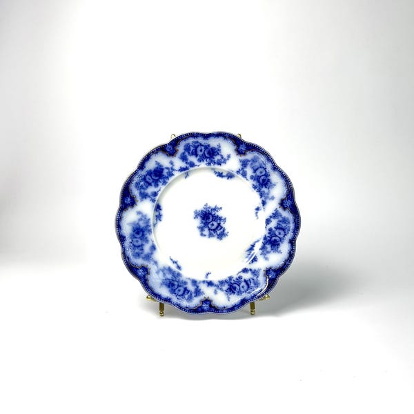 Victorian Flow Blue Dinner Plate