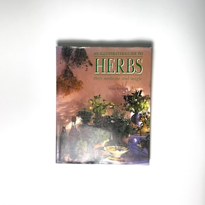 Vintage Illustrated Herb Guide Book, Botanical Coffee Table Book