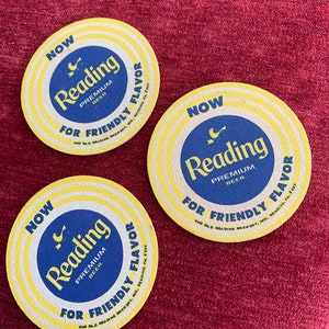 Vintage Reading Beer Coasters all 3 one price