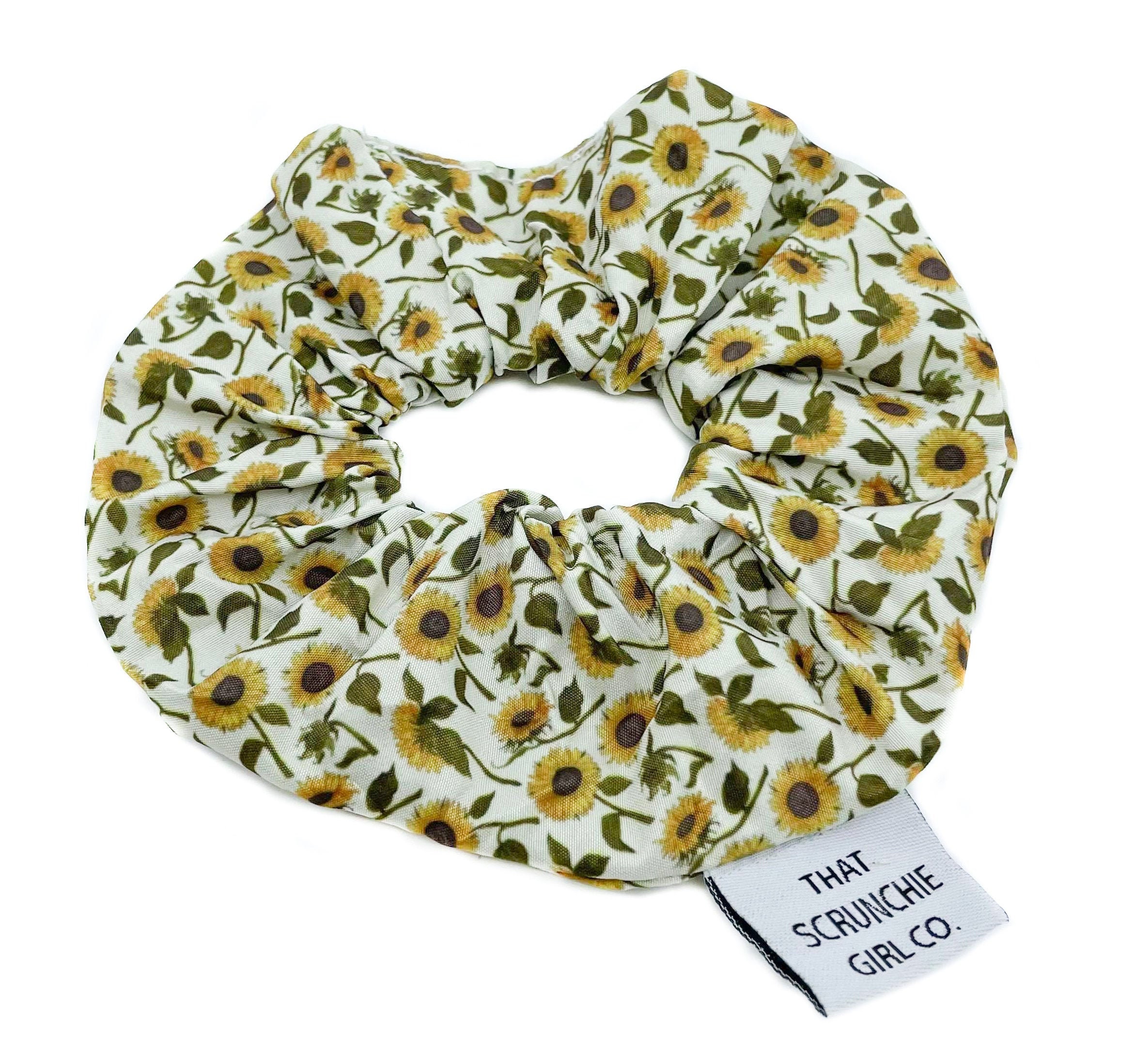 Sunflower girl scrunchie deals