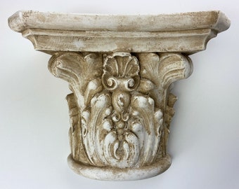 Corinthian Capital Wall Sconce Shelf