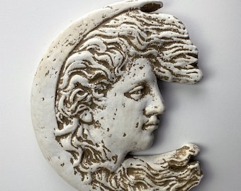 Lady Luna Moon Woman Wall Sculpture