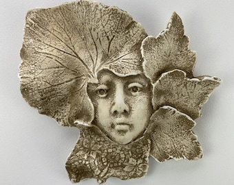 Green Boy Leaf Wall Sculpture