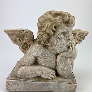 Rare Raphael Daydreaming Sistine Chapel Cherub Sculpture