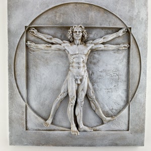 Leonardo Da Vinci&#39;s Vitruvian Man Wall Relief