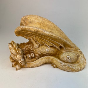 Mythical Medieval Lounging Dragon Statue