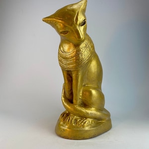 20&quot; Ancient Gold Egyptian Cat Bastet