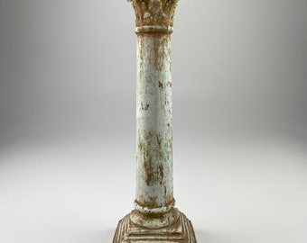 15" Aged Copper Corinthian Column for Table, Desk or Shelf