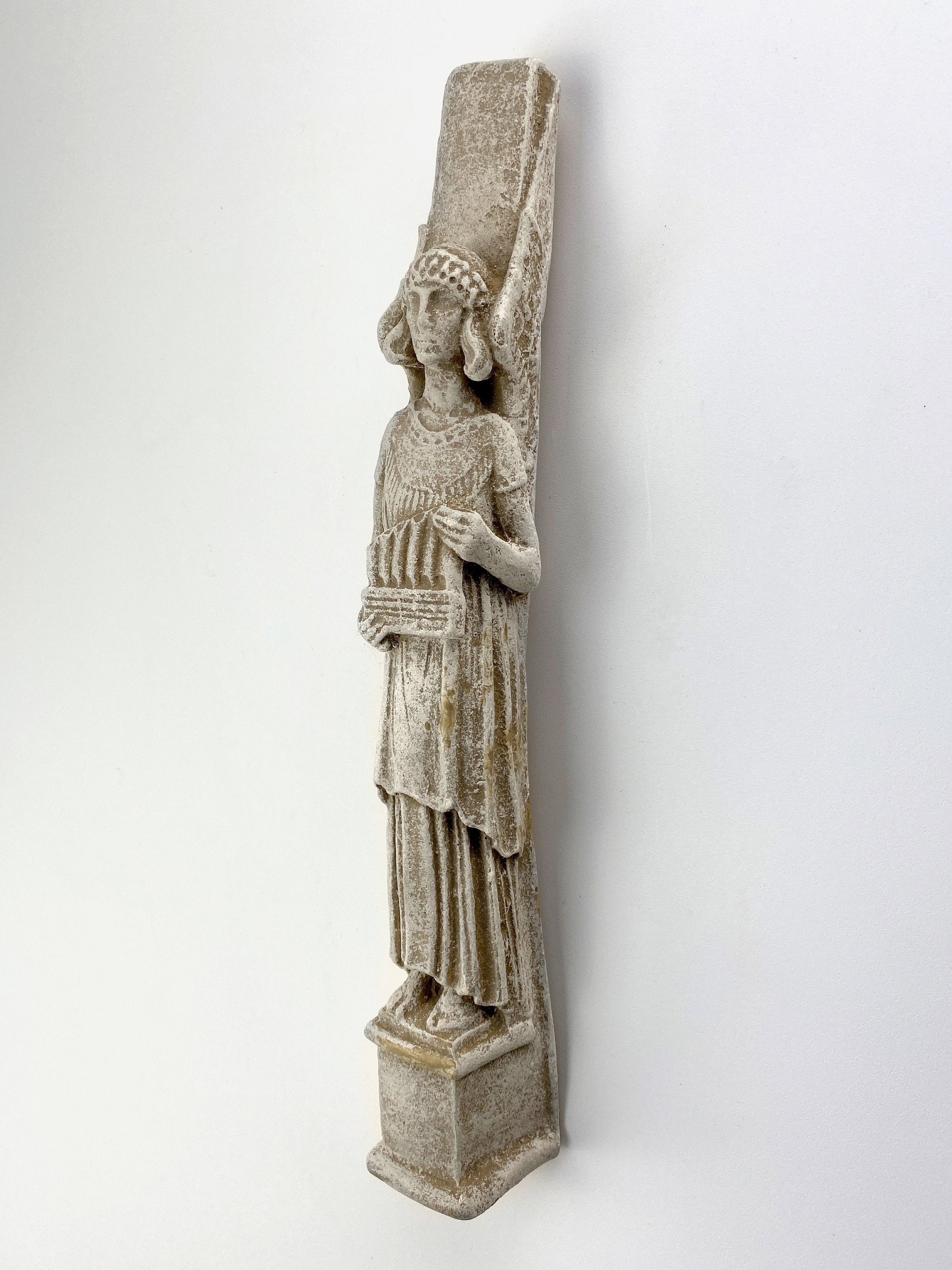 Choir Angel With Flute Gothic Wall Sculpture