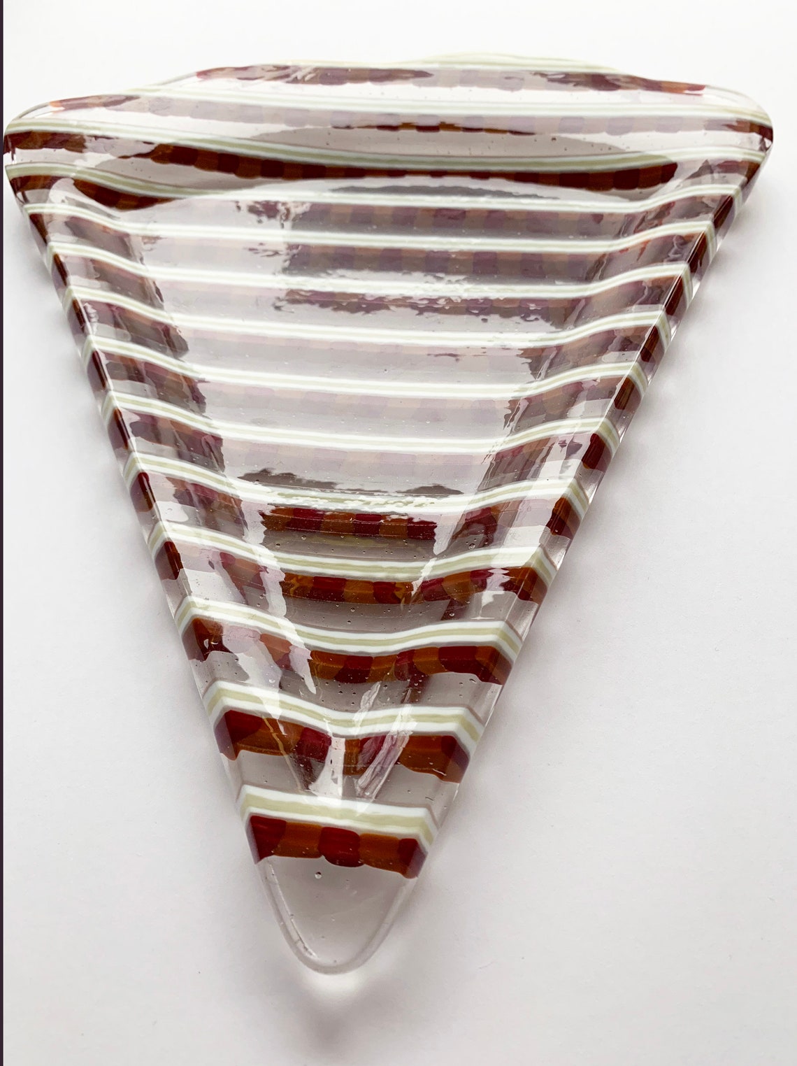 Fused Glass Pizza Shaped Plate - Etsy