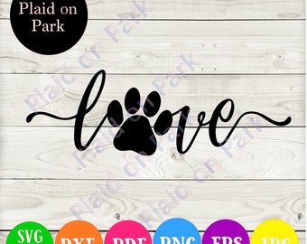 Dog Love Svg Etsy