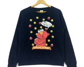 ELMO Sesame Street Vintage 90s Crewneck Pullover Jumper Sweatshirt