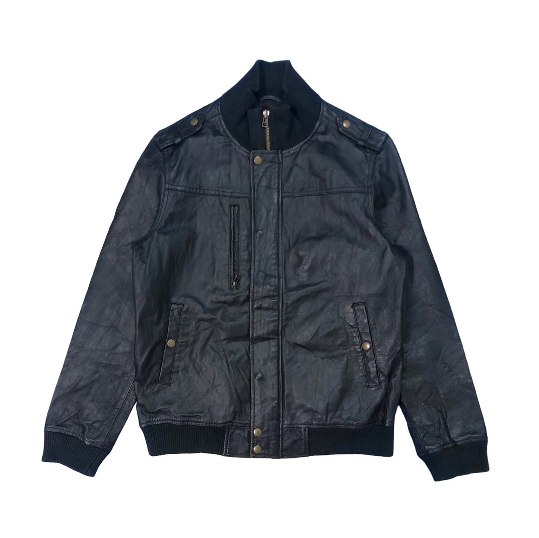 エドウィン MOTORCYCLE RIDER ライダース ジャケット レザー M Edwin Genuine Leather Biker Jacket - Etsy