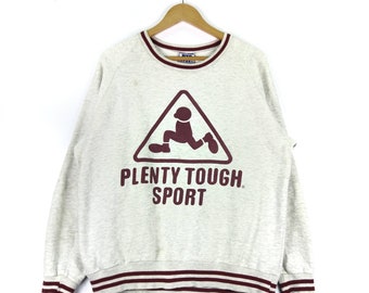 Vintage Plenty Tough Sports Crewneck Pullover Jumper Sudadera