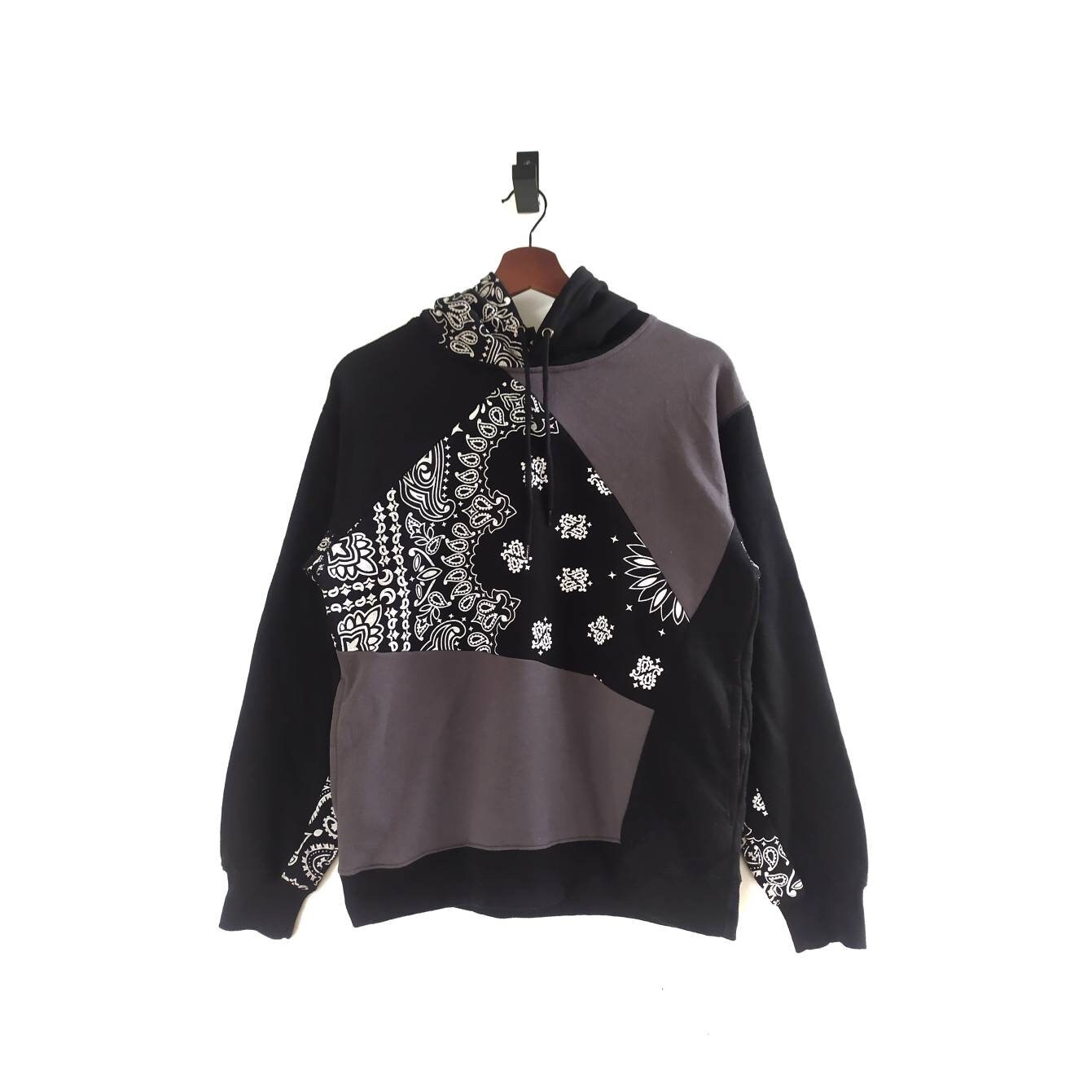 B One Soul Bandana Patchwork Hoodie - Etsy