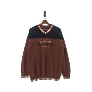 Rudolph Valentino Big Logo Embroidered Vneck