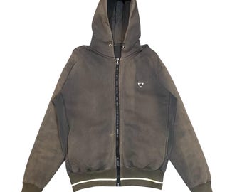 wjk ririジップ　フーディー Vintage Wjk Japan Hoodie Riri Zip Made in Japan Men's Small Size