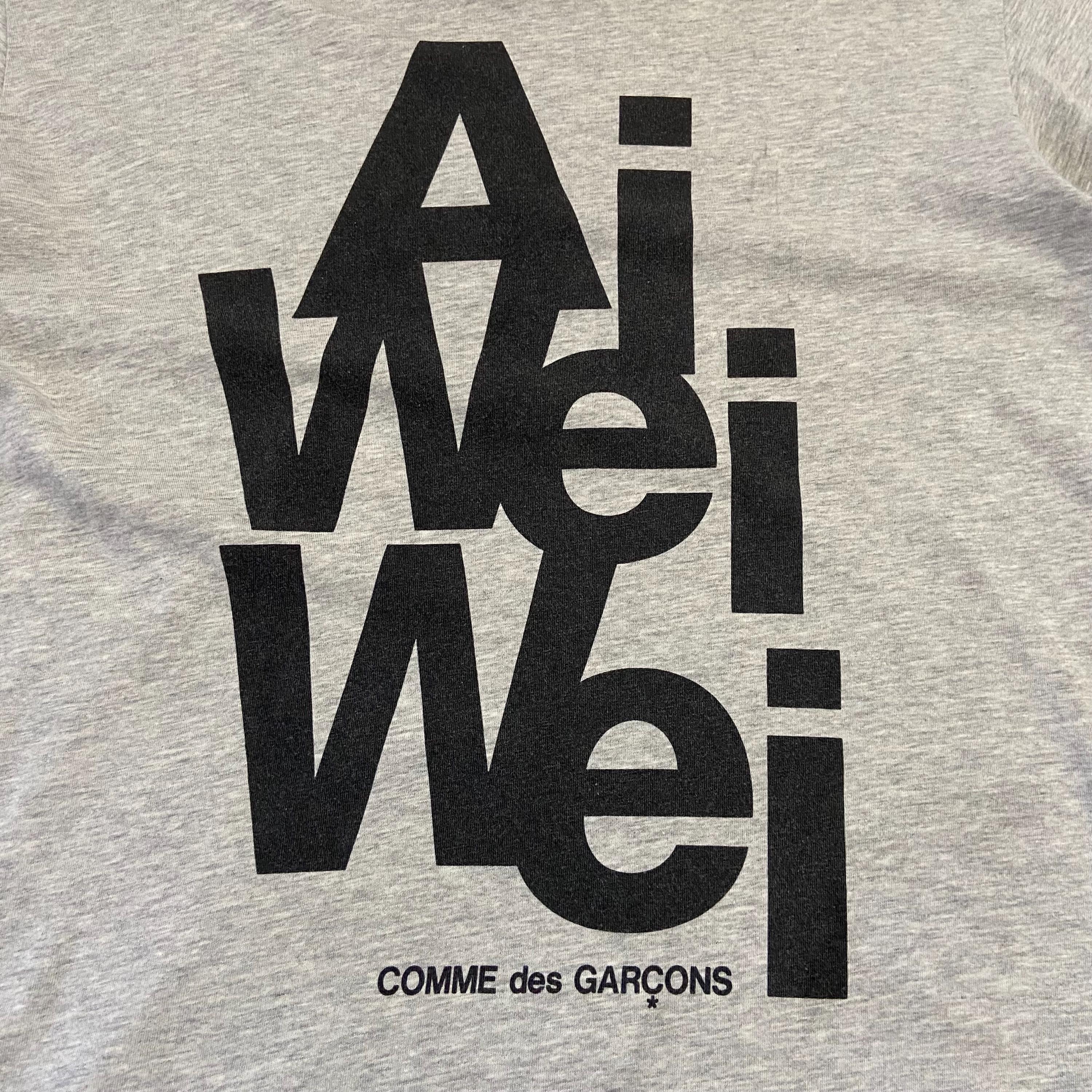 Rare Comme Des Garçons X Ai Weiwei T-shirt | Gray Cotton Tee