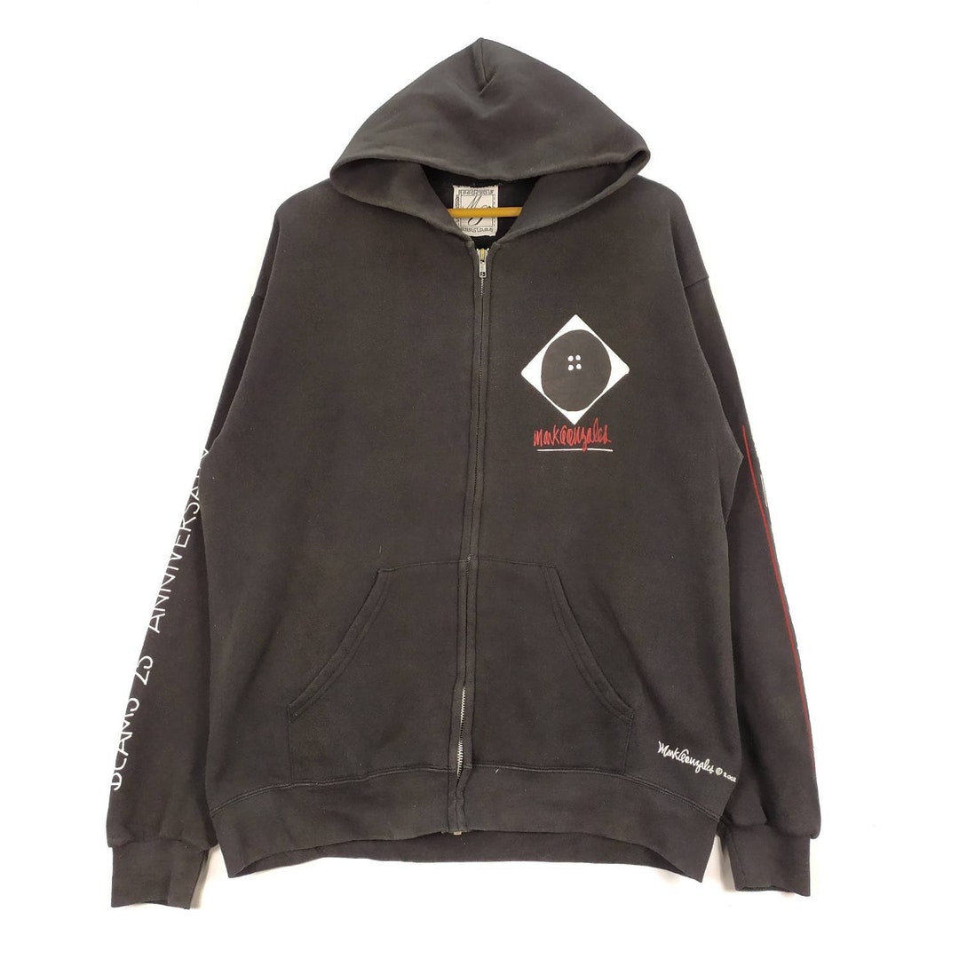 さらに100円引き◆Mark Gonzales◆MG OLLIE SWEAT HOODIE Vintage Mark Gonzales Hoodie Print Logo Black Color Men's L