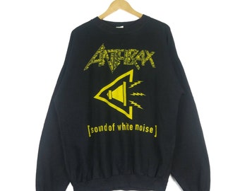 Rare! Vintage 93' Anthrax Sound of White Noise Crewneck Pullover Jumper Sweatshirt