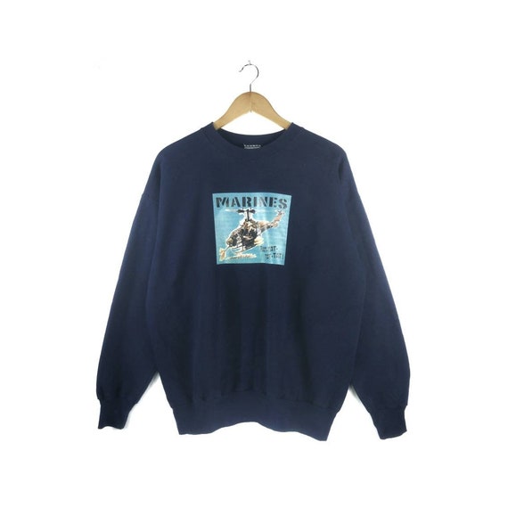 Vintage 90s Marines Rat Tat-Tat-Tat! Crewneck Sweatshirt