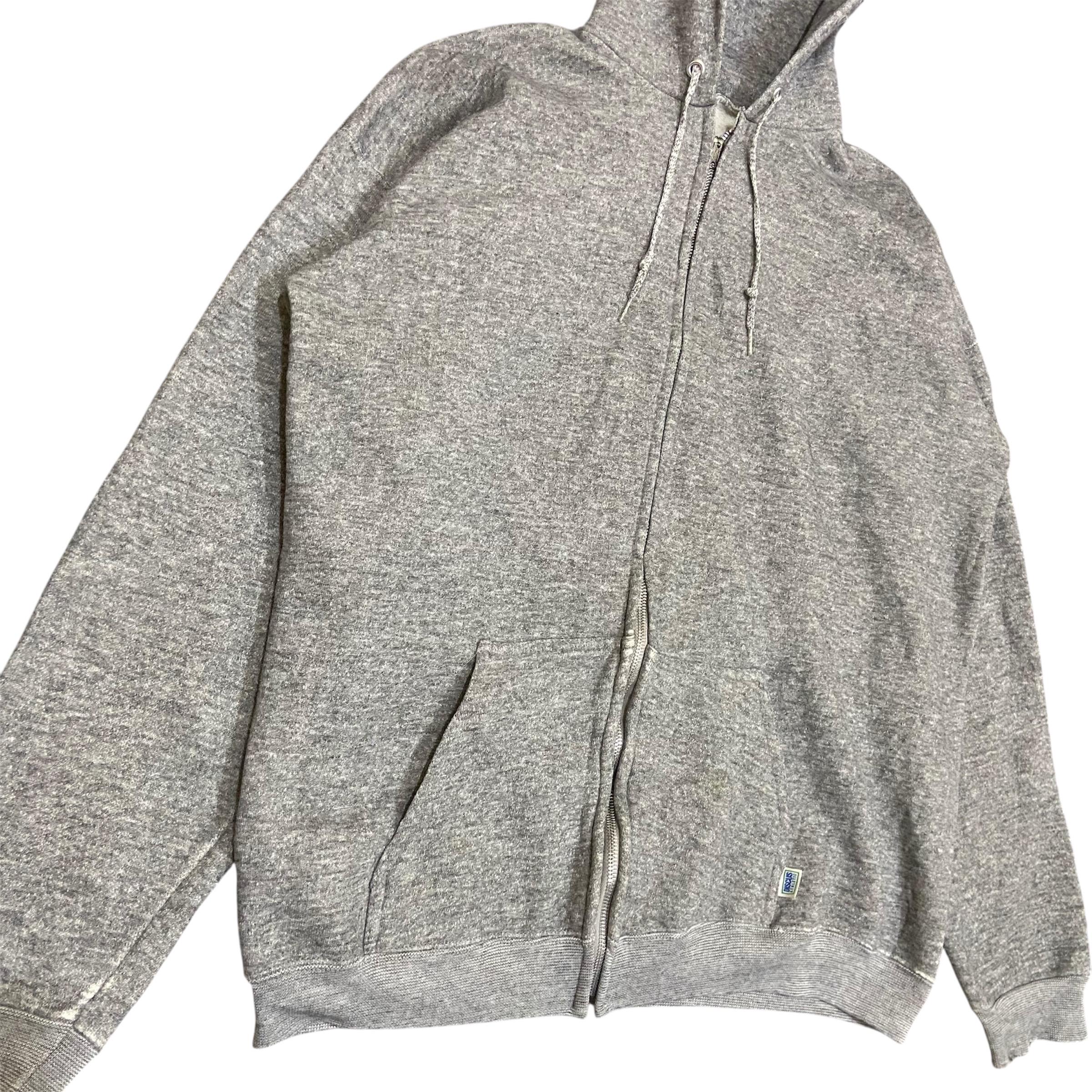 Vintage 70s Discus Athletic Zip Hoodie, Gray 3-blend, Made in USA