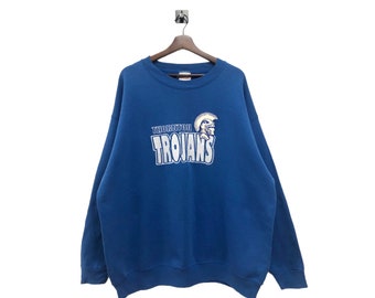Sudadera vintage de gran tamaño Thornton Trojans de los 90